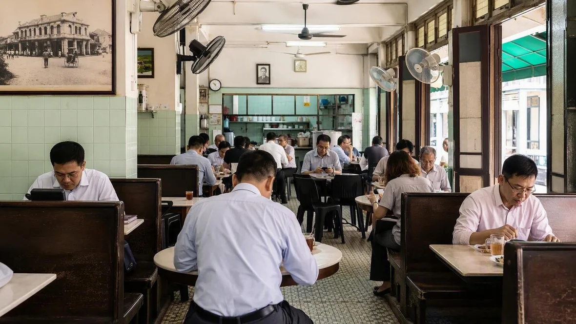 Koffie, lunch en vaste tafels: de kopitiams van George Town