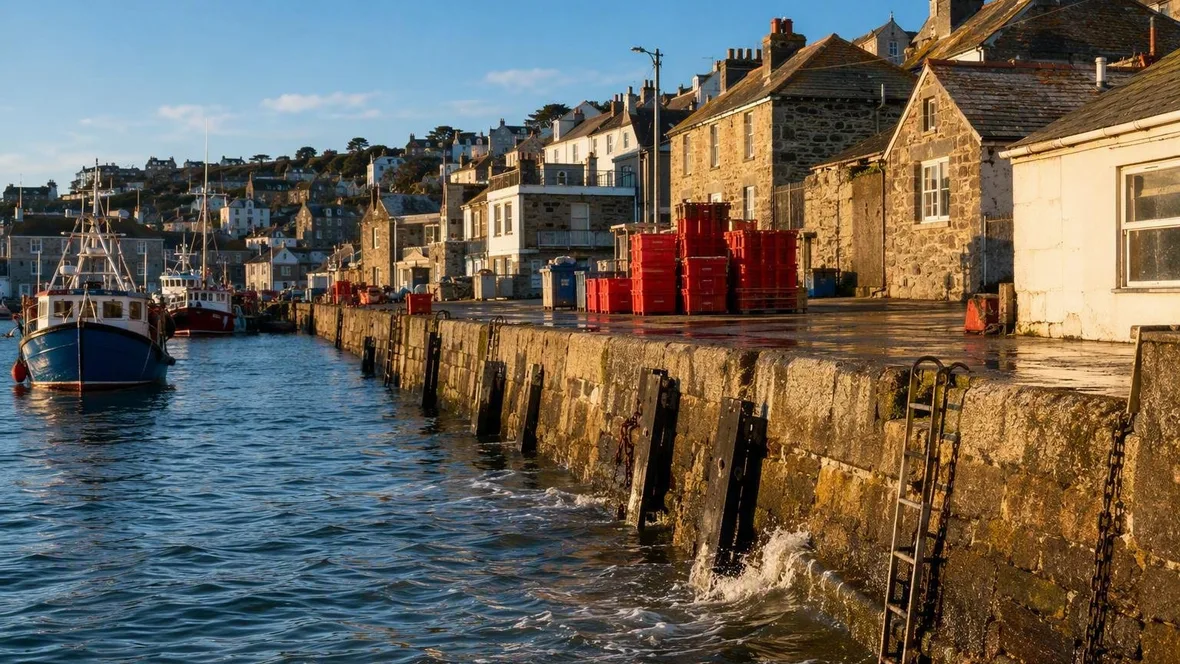 Newlyn terwijl het water stijgt