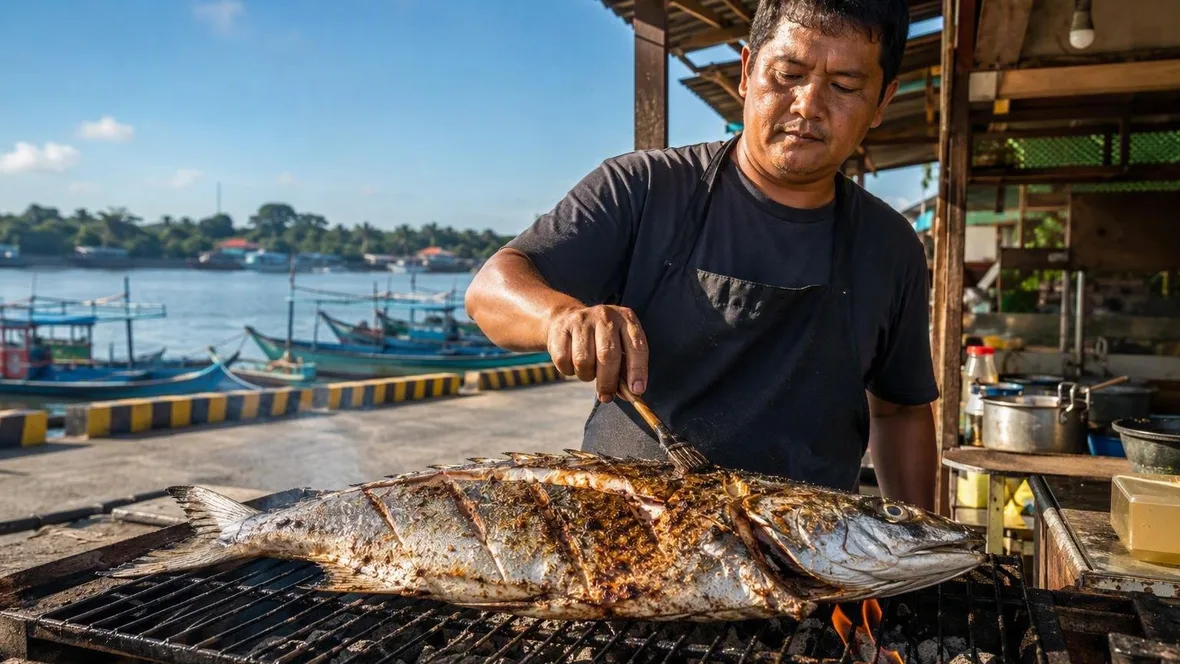 Van de vismarkt van Concepcion naar de grill aan de overkant