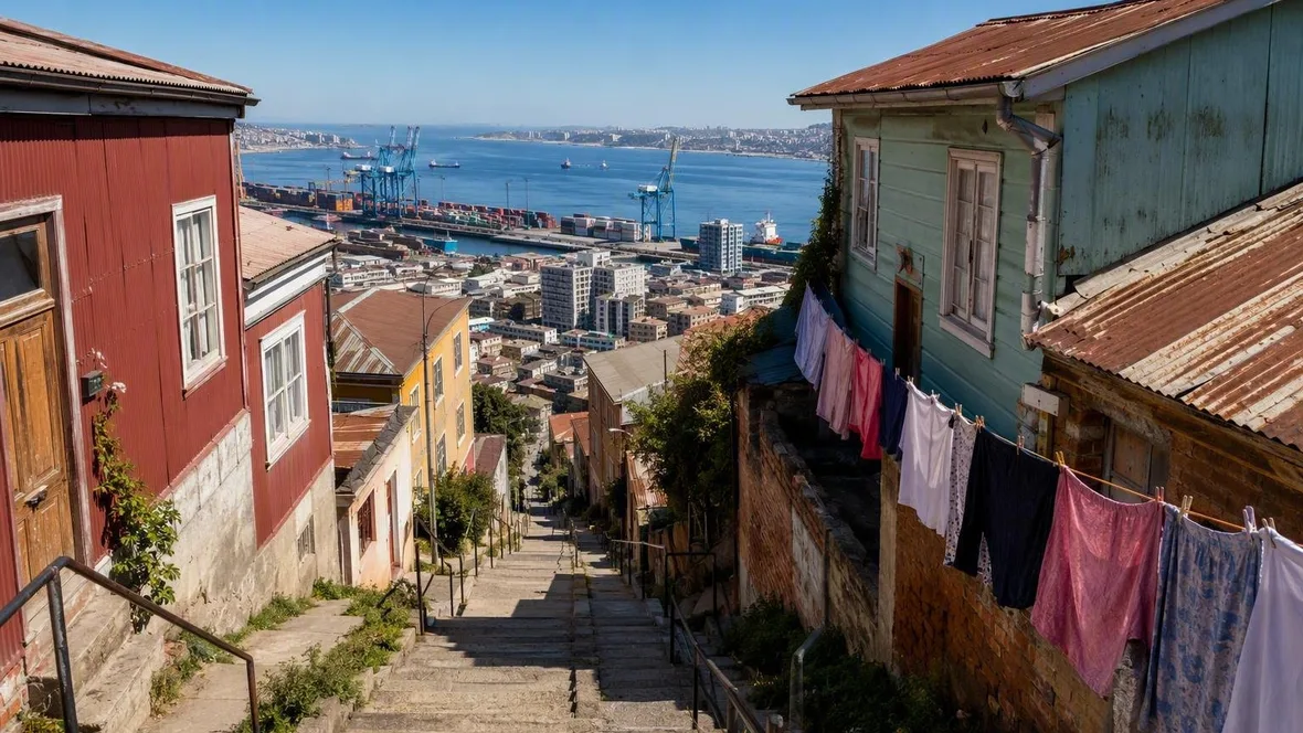 From the port to Cerro Cordillera, one steep stair at a time