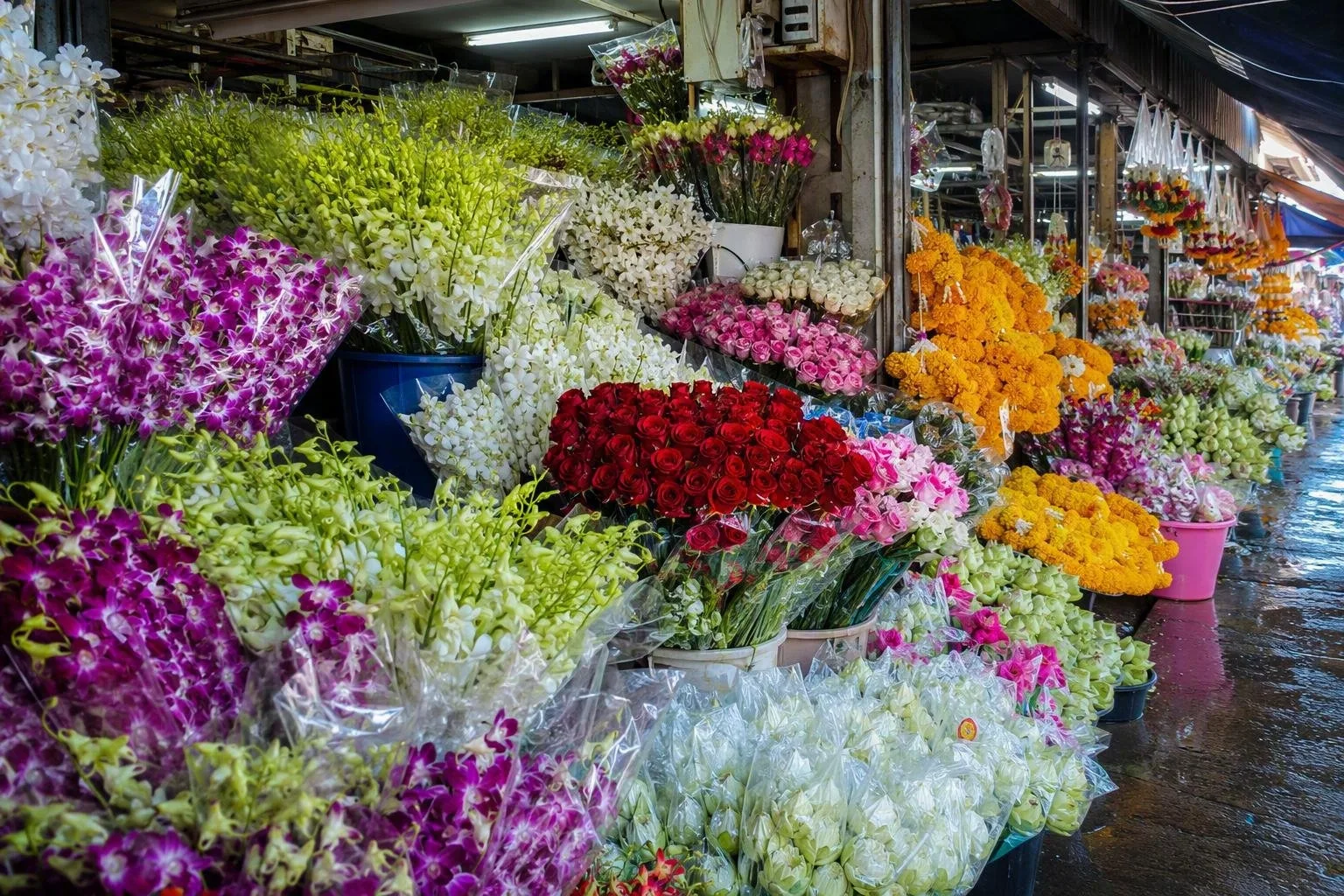 Bloemenmarkt Pak Khlong Talat