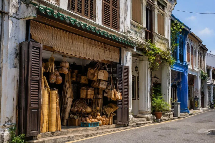Een traditionele zaak is gevestigd in een oud shophouse in het historische handelscentrum van George Town.