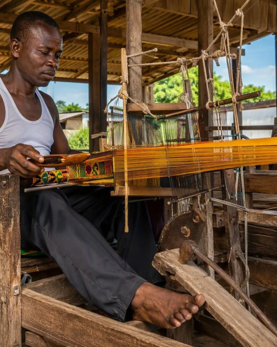 In Bonwire groeit kente draad voor draad