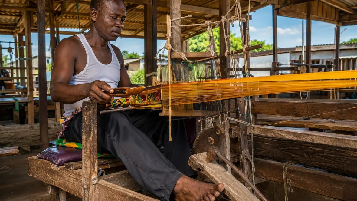 In Bonwire groeit kente draad voor draad