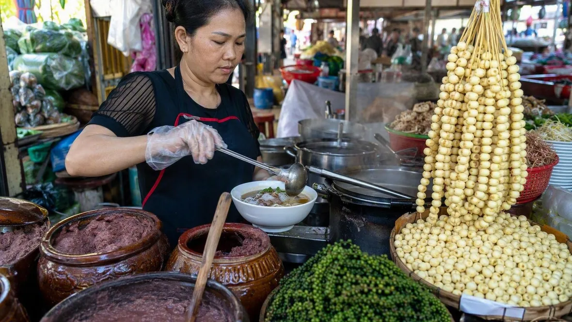 Bowls, Banana Leaves and Peacock Feathers