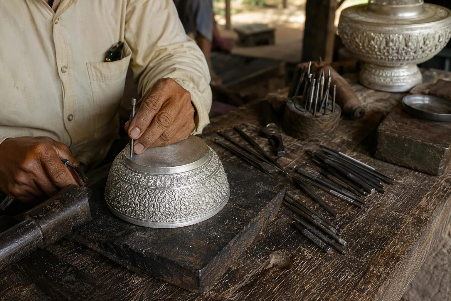 Kompong Luong, zilverdorp